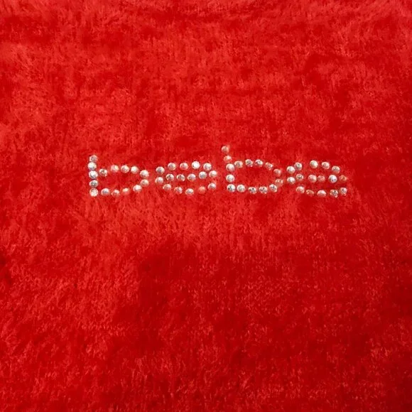 Bebe Embellished Logo Fuzzy Sweater - Picture 6 of 8